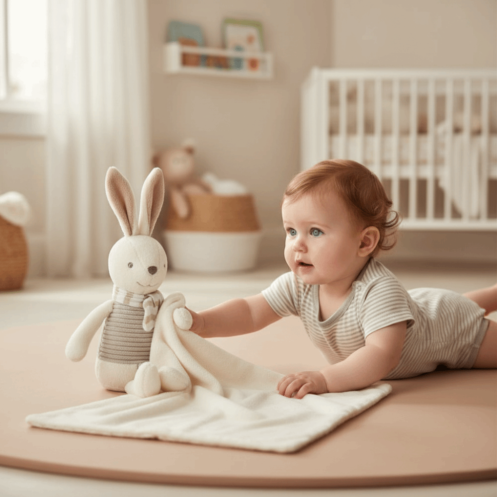 Embroidery Rabbit - منشفة لعاب للرضع على شكل أرنب