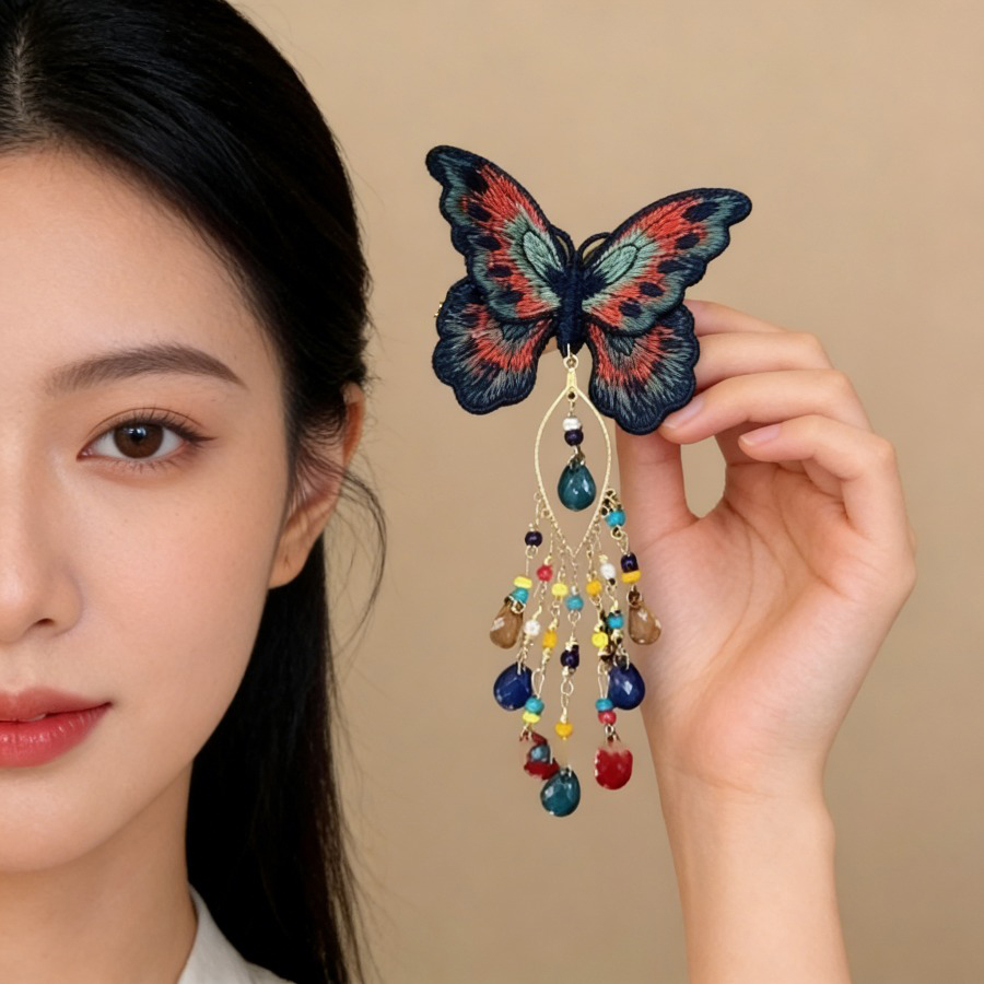 Embroidery Charm - مشابك شعر نسائية جديدة على الطراز