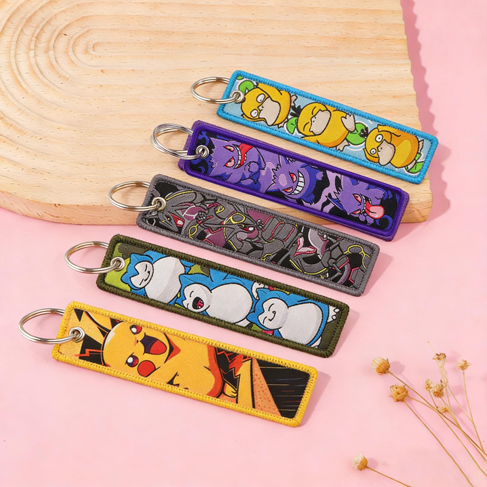 Embroidery Keychain - ميدالية مفاتيح بتطريز بطة لطيفة، تعليقة