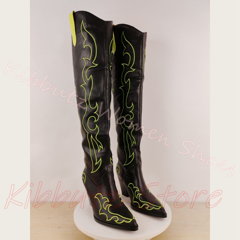 أحذية كاوبوي غربية مطرزة للنسا - مراجعة Embroidery On Leather وسعره