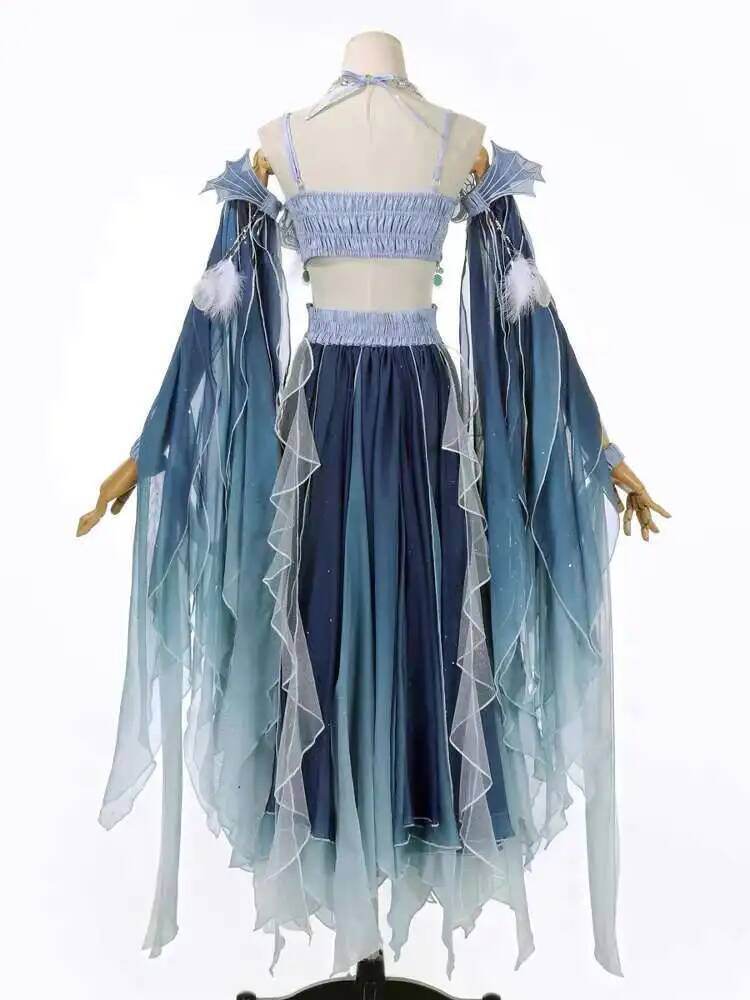 فستان أزرق فريد بتطريز ثقيل، ب - مراجعة Embroidery Style وسعره