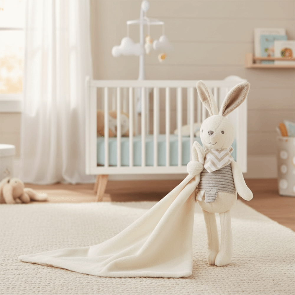 منشفة لعاب للرضع على شكل أرنب  - مراجعة Embroidery Rabbit وسعره