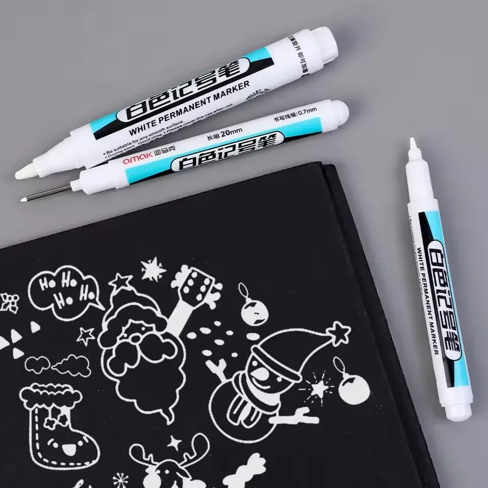 أقلام تحديد دائمة بيضاء 0.7/1. - مراجعة Embroidery Art Painting وسعره