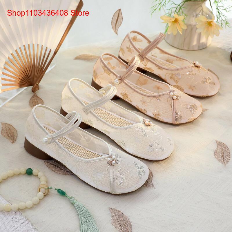 أحذية شبكية جديدة بكعب منخفض م - مراجعة Embroidery Style وسعره