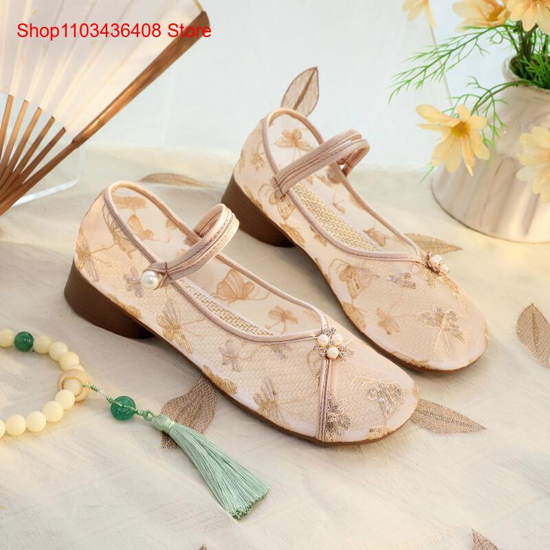 أحذية شبكية جديدة بكعب منخفض م - مراجعة Embroidery Style وسعره