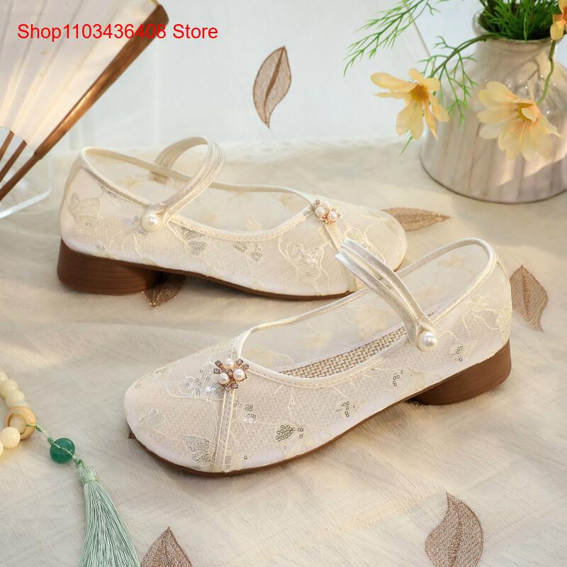 أحذية شبكية جديدة بكعب منخفض م - مراجعة Embroidery Style وسعره
