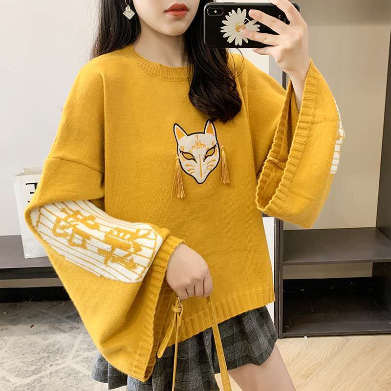 سترة نسائية منسوجة بنمط قطط ور - مراجعة Embroidery Cat وسعره