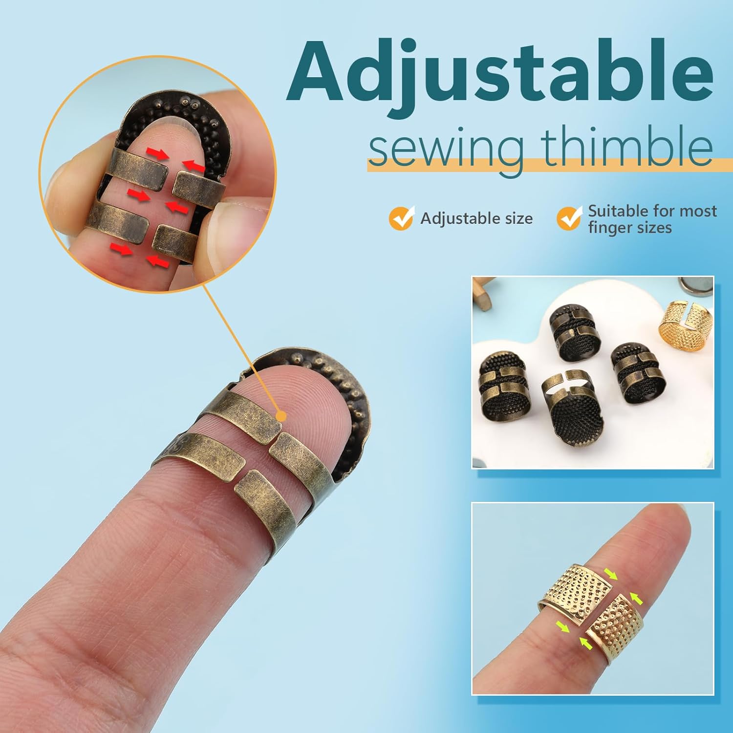 طقم من 8 قطع لحماية الأصابع أث - مراجعة Embroidery Ring وسعره