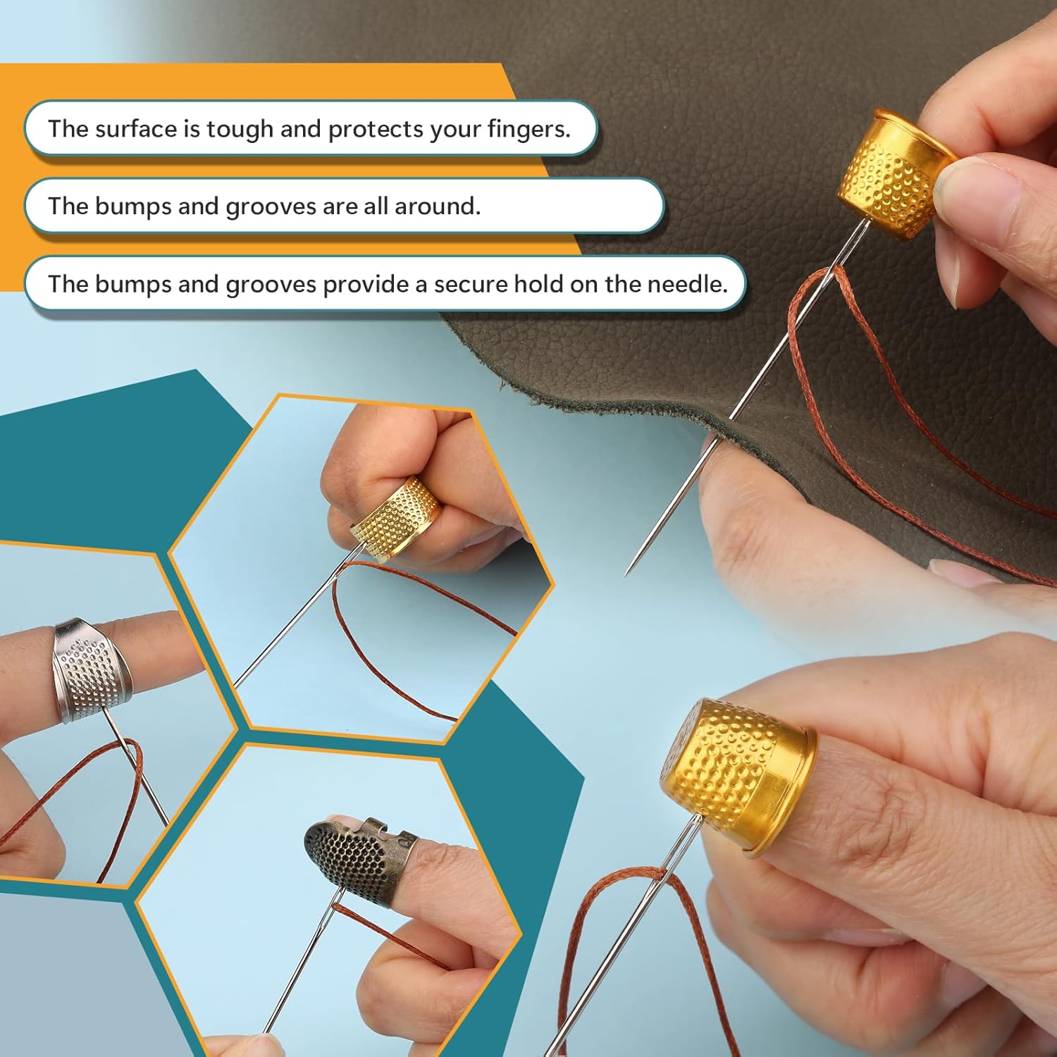 طقم من 8 قطع لحماية الأصابع أث - مراجعة Embroidery Ring وسعره