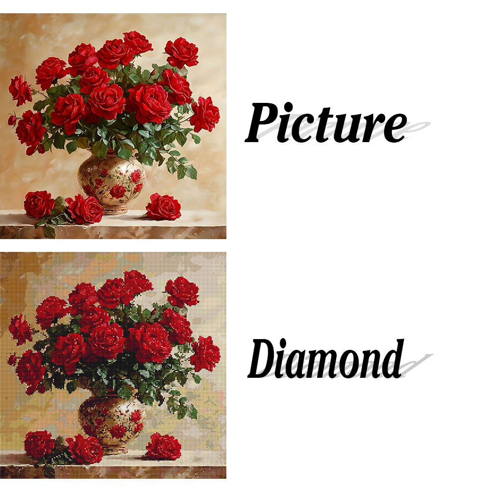 روز الماس اللوحة كامل مربع جول - مراجعة Embroidery Rose وسعره