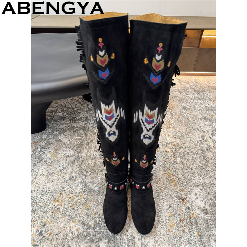 ABENGYA 2026 شتاء جديد حذاء بر - مراجعة Embroidery On Leather وسعره