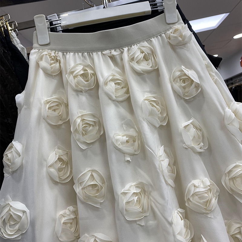 3D الورود المطرزة تنورة طويلة  - مراجعة Embroidery Rose وسعره