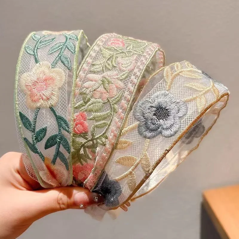1/3 قطعة ربطة شعر أنيقة من الش - مراجعة Embroidery Ring وسعره