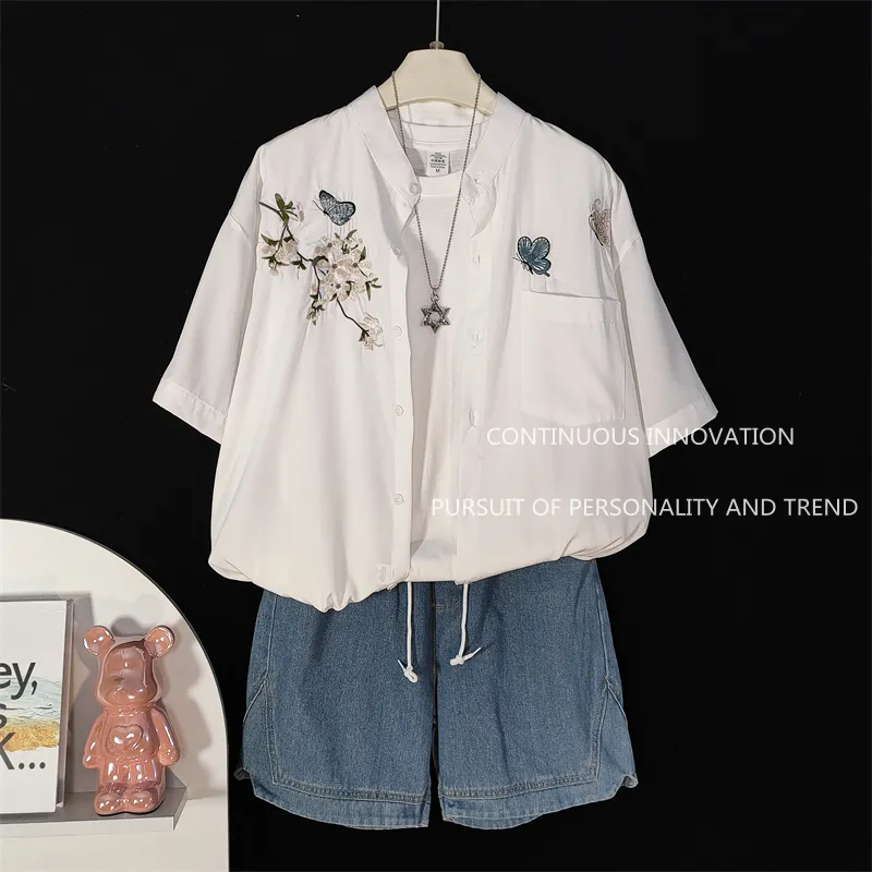 طقم رجالي من 3 قطع بتصميم صيني - مراجعة Embroidery Shirt وسعره