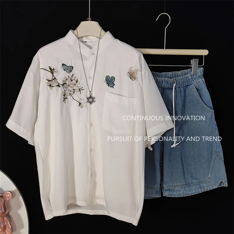 طقم رجالي من 3 قطع بتصميم صيني - مراجعة Embroidery Shirt وسعره