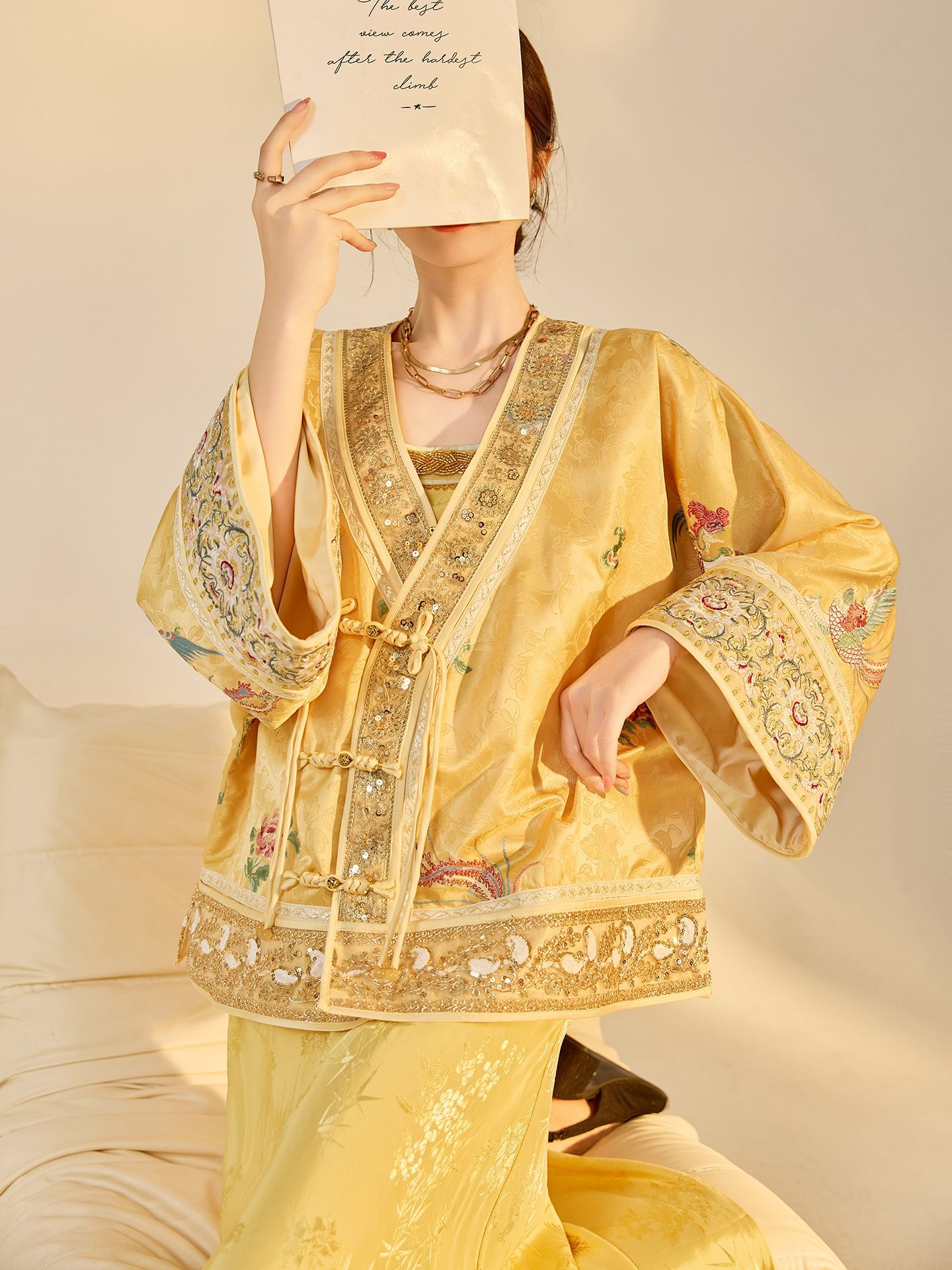 سترة نسائية جديدة للخريف بتصمي - مراجعة Embroidery Style وسعره