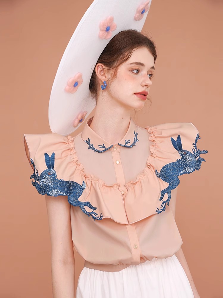 قميص نسائي على شكل أرنب ، قميص - مراجعة Embroidery Rabbit وسعره