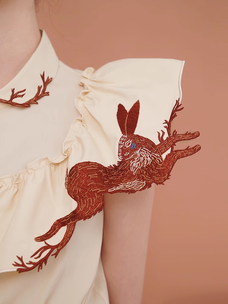 قميص نسائي على شكل أرنب ، قميص - مراجعة Embroidery Rabbit وسعره